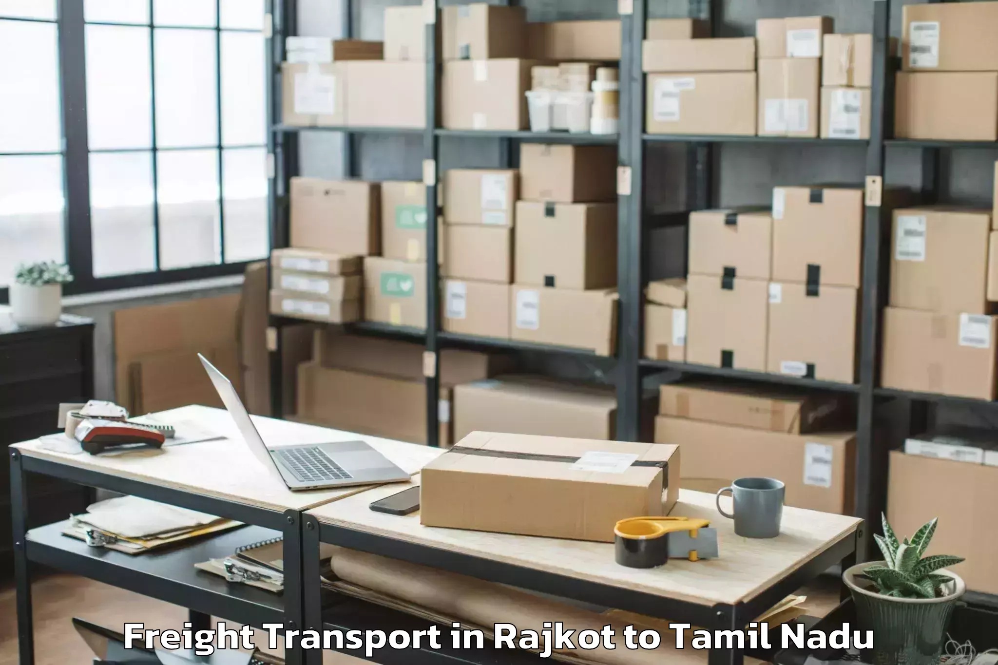 Top Rajkot to Taramangalam Freight Transport Available